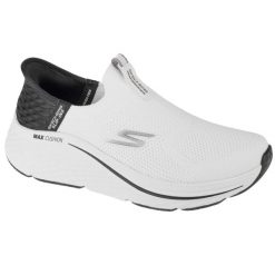 Buty do biegania damskie, Slip-Ins Max Cushioning Elite 2.0. Białe obuwie do biegania damskie Skechers, bez wzorów, z materiału. Za 449.99 zł.
