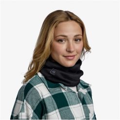 Komin na szyję - Bandana BUFF Knitted Neckwarmer Niels Evo B Lack. Czarne szaliki męskie Buff, na zimę, bez wzorów, z dzianiny. Za 147.95 zł.