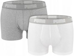 Bokserki majtki męskie bawełniane 2 pary PUMA Boxer Trunks. Białe bokserki męskie Puma, bez wzorów, z bawełny. Za 47.00 zł.