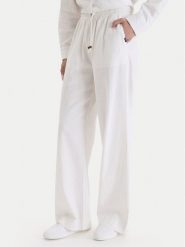 Nautica Spodnie materiałowe W126-NALTR-1020-01X Biały Wide Leg. Białe spodnie materiałowe damskie Nautica, bez wzorów, z materiału. Za 149.99 zł.