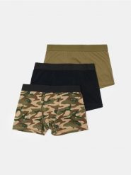 Bokserki Classic 3 pack - czarny. Czarne bokserki męskie Sinsay, bez wzorów. Za 35.99 zł.