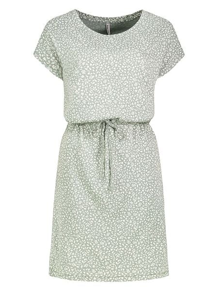 Sublevel Sukienka w kolorze zielono-białym rozmiar: XXL. Białe sukienki damskie Sublevel, na co dzień, xxl, bez wzorów, z bawełny, bez kołnierzyka, bez ramiączek, midi, proste. Za 65.38 zł.