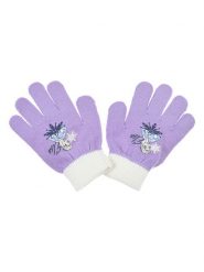 Disney Frozen Rękawiczki "Kraina lodu" w kolorze fioletowo-białym rozmiar: onesize. Białe rękawiczki dziecięce Disney Frozen, ze splotem, bez ramiączek. Za 21.95 zł.