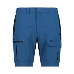 Spodenki cargo CMP. Niebieskie szorty męskie CMP, bez wzorów, z tkaniny. Za 217.00 zł.