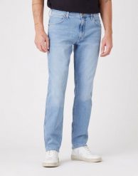 WRANGLER GREENSBORO MĘSKIE SPODNIE JEANSOWE HIGHLITE W15QYJ38T 112145843. Spodnie materiałowe męskie Wrangler, bez wzorów, z jeansu. Za 229.99 zł.