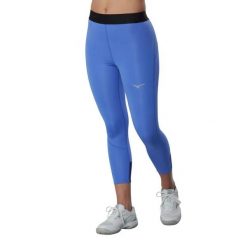 Damskie legginsy 3/4 Mizuno Core Impulse. Niebieskie legginsy damskie Mizuno, l, bez wzorów, z materiału, do biegania. Za 230.20 zł.