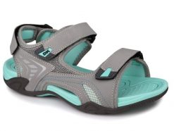 Sandały damskie sportowe DK CIKO GREY/TURQUISE. Szare sandały damskie DK, bez wzorów, z materiału, bez obcasa. Za 109.00 zł.