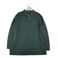 Second life - Męska czarna koszulka polo z długim rękawem - Stan bardzo dobry. Czarne koszulki męskie z długim rękawem Ralph Lauren, m. Za 127.76 zł.