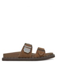 Aldo Klapki Elyna 13904965 Brązowy. Brązowe klapki damskie Aldo, bez wzorów, z nubiku, bez obcasa. Za 339.99 zł.