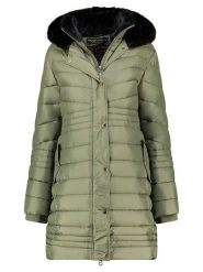 Geographical Norway Płaszcz pikowany "Biensur" w kolorze zielonym rozmiar: XXL. Zielone płaszcze damskie Geographical Norway, xxl, bez wzorów. Za 307.46 zł.