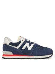 New Balance Sneakersy GC574VPN Niebieski. Niebieskie buty sportowe dziewczęce New Balance, bez wzorów, ze skóry, bez zapięcia. Za 229.99 zł.