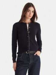 Barbour Kardigan Pendle LKN1076NY78 Granatowy Regular Fit. Niebieskie kardigany damskie Barbour, bez wzorów, z bawełny. Za 639.99 zł.