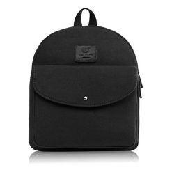 Plecak damski miejski czarny vintage pojemny T-101-BL. Czarne plecaki damskie bez wzorów, z bawełny, vintage. Za 99.99 zł.