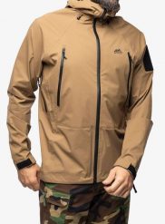 Kurtka przeciwdeszczowa męska Helikon-Tex Squall Hardshell. Brązowe kurtki męskie HELIKON-TEX, m, bez wzorów, z hardshellu, bez kaptura. Za 1,044.99 zł.