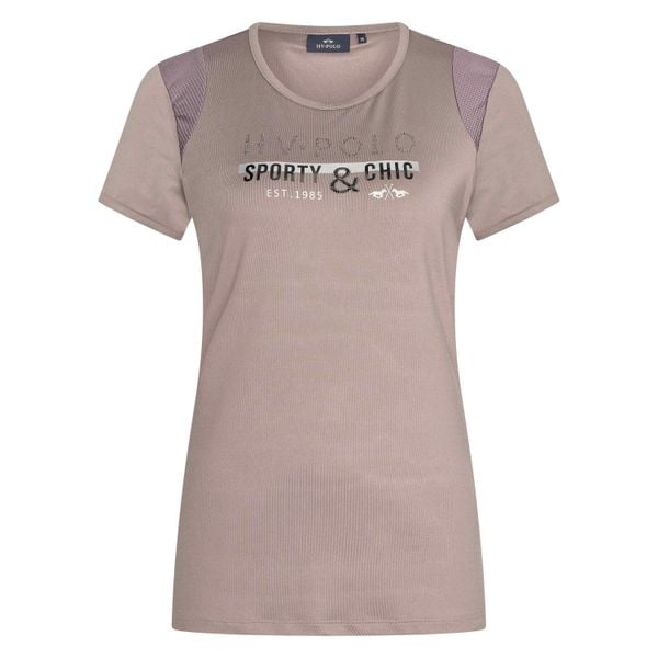 Damska koszulka do jazdy konnej HV Polo Ariel. Brązowe bluzki damskie HV POLO, bez wzorów, sportowe, bez kołnierzyka, bez ramiączek. Za 272.00 zł.