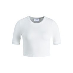 Koszulka damska JJXX Florie Rib Noos. Białe t-shirty damskie JJXX, xl, bez wzorów, z bawełny, bez kołnierzyka. Za 71.85 zł.