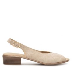 Sandały Go Soft. Brązowe sandały damskie GO SOFT, bez wzorów, bez obcasa, na płaskiej podeszwie. Za 169.99 zł.