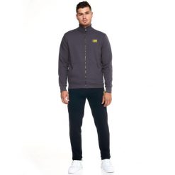 Bluza z bawełna z kaptur na co dzień na siłownię. Szare bluzy sportowe męskie LEONE 1947 APPAREL, bez wzorów, z bawełny, sportowe, bez kołnierzyka, bez ramiączek. W wyprzedaży za 267.34 zł.