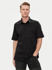 Calvin Klein Koszula K10K112708 Czarny Regular Fit. Czarne koszule męskie CALVIN KLEIN, l, bez wzorów, z bawełny, bez kołnierzyka, bez ramiączek. Za 299.99 zł.