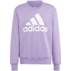 Bluza męska adidas Essentials French Terry Big Logo. Niebieskie bluzy bez kaptura męskie Adidas, bez wzorów, sportowe, bez kołnierzyka, bez ramiączek. Za 189.00 zł.