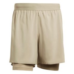 Szorty 2 w 1 adidas Essentials. Brązowe szorty męskie Adidas, bez wzorów, sportowe. Za 194.50 zł.