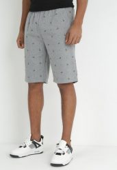Szare Dresowe Szorty Mehoneli. Szare szorty męskie Born2be, z dresówki, bez kołnierzyka. Za 44.99 zł.