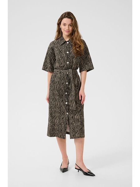 Kaffe Sukienka w kolorze beżowym rozmiar: 34. Brązowe sukienki damskie Kaffe, na co dzień, bez wzorów, z tkaniny, bez kołnierzyka, bez ramiączek, midi, proste. Za 208.99 zł.