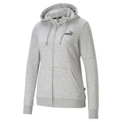Bluza sportowa damska Puma B23605. Czarne bluzy sportowe damskie Puma, na jesień, m, bez wzorów, z bawełny, bez ramiączek, długie, z kapturem. Za 318.40 zł.