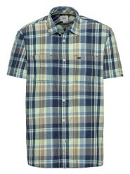 Camel Active Koszula w kolorze granatowo-zielonym rozmiar: XL. Niebieskie koszule męskie Camel Active, xl, bez wzorów, z bawełny, bez kołnierzyka, bez ramiączek. Za 144.92 zł.