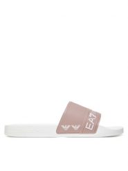 EA7 Emporio Armani Klapki 7X000110 AF15128 M0109 Beżowy. Brązowe klapki damskie EA7 Emporio Armani, bez wzorów, z tworzywa sztucznego, bez obcasa. Za 259.99 zł.