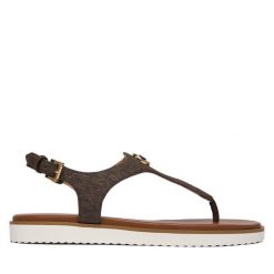 Sandały MICHAEL Michael Kors. Brązowe sandały damskie MICHAEL Michael Kors, bez wzorów, bez obcasa, na płaskiej podeszwie. Za 509.99 zł.