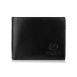 Elegancki portfel męski skórzany czarny z ochroną RFID Paolo Peruzzi AY-11-BL. Czarne portfele męskie Paolo Peruzzi, bez wzorów, ze skóry. Za 59.00 zł.