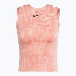 Tank top tenisowy damski Nike Court Dri-Fit Slam RG. Czerwone topy damskie Nike, bez wzorów, bez ramiączek. Za 219.99 zł.