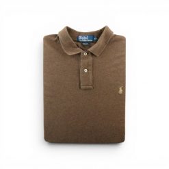 Second life - Polo Ralph Lauren koszulka męska z krótkim rękawem - Jak nowy. Brązowe koszulki polo męskie Ralph Lauren, l, bez wzorów, z materiału, bez ramiączek. Za 127.76 zł.