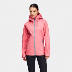 Kurtka trekkingowa 2,5 warstwowa damska Alpinus Rocchetta. Czerwone kurtki damskie Alpinus, xl, bez wzorów, bez kaptura. Za 399.00 zł.