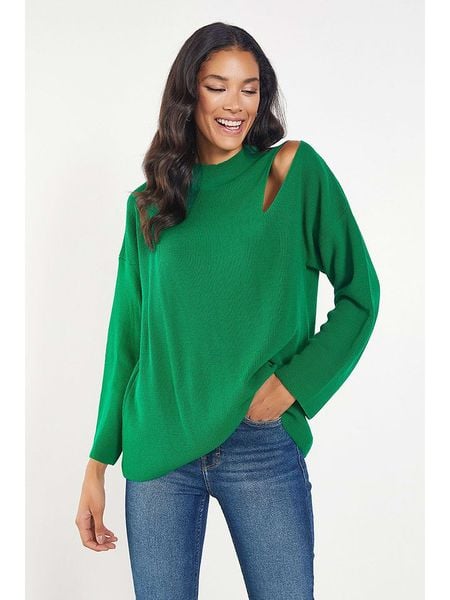 LA Angels Bluza w kolorze zielonym rozmiar: XL. Zielone bluzy bez kaptura damskie LA Angels, xl, z wełny. Za 96.37 zł.