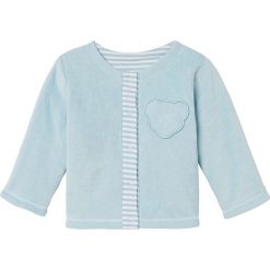 Bluza w kolorze błękitnym. Niebieskie bluzy dziewczęce Steiff, z aplikacjami, z bawełny, bez ramiączek, bez kaptura. W wyprzedaży za 58.95 zł.