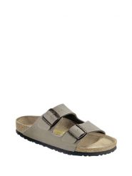 Birkenstock Klapki "Arizona" w kolorze szarym rozmiar: 36. Brązowe klapki damskie Birkenstock, bez wzorów, bez obcasa. Za 365.42 zł.