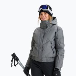 Kurtka snowboardowa damska ROXY Snow Shimmer. Czarne kurtki damskie Roxy, na zimę, l, bez wzorów, z materiału, bez kaptura. Za 1,013.10 zł.