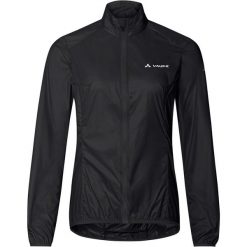 Kurtka rowerowa W Matera Air Jacket. Czarne kurtki damskie Vaude, uniwersalny, bez wzorów, z materiału, bez kaptura. Za 339.00 zł.