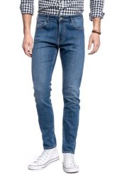 LEE MALONE MĘSKIE SPODNIE JEANSOWE MID USED L736SIVE 112120250. Spodnie materiałowe męskie Lee, bez wzorów, z jeansu. Za 139.99 zł.