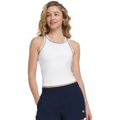 Damski tank top Wilson Team. Białe topy sportowe damskie Wilson, bez wzorów, bez ramiączek. Za 232.00 zł.
