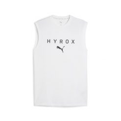 Męska koszulka bez rękawów PUMA × HYROX PUMA White. Białe t-shirty sportowe męskie Puma, l, bez ramiączek, do biegania. W wyprzedaży za 134.00 zł.