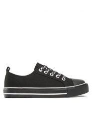 DeeZee Trampki CSS20377-13 Czarny. Czarne trampki i tenisówki dziewczęce DeeZee, bez wzorów, z materiału, bez zapięcia. Za 79.99 zł.
