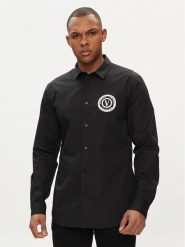 Versace Jeans Couture Koszula 76GALYS1 Czarny Regular Fit. Czarne koszule męskie Versace Jeans Couture, m, bez wzorów, z bawełny, bez kołnierzyka, bez ramiączek. Za 519.99 zł.