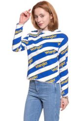 BLUZA WRANGLER DAMSKA B&Y ALL OVER SWT WHITE W610CHY12 112130470. Białe bluzy bez kaptura damskie Wrangler, s. W wyprzedaży za 69.99 zł.