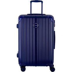 Walizka w kolorze granatowym - 71 l. Niebieskie walizki Bestseller Luggage, bez wzorów, z materiału. W wyprzedaży za 199.95 zł.