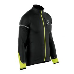 Kurtka przeciwwiatrowa męska Compressport Hurricane Windproof Jacket Flash. Czarne kurtki męskie Compressport, l, bez wzorów, bez kaptura. Za 471.99 zł.
