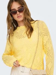 ONLY Sweter w kolorze żółtym rozmiar: S. Żółte swetry klasyczne damskie Only, s, bez kołnierzyka. Za 94.95 zł.