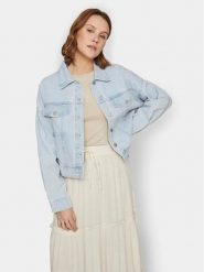 Vila Kurtka jeansowa Kira 14096848 Niebieski Regular Fit. Niebieskie kurtki damskie Vila, bez wzorów, z bawełny, bez kaptura. Za 159.99 zł.